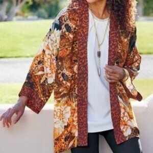 NWOT Soft Surroundings Ariah Kimono Cardigan L/XL Sized